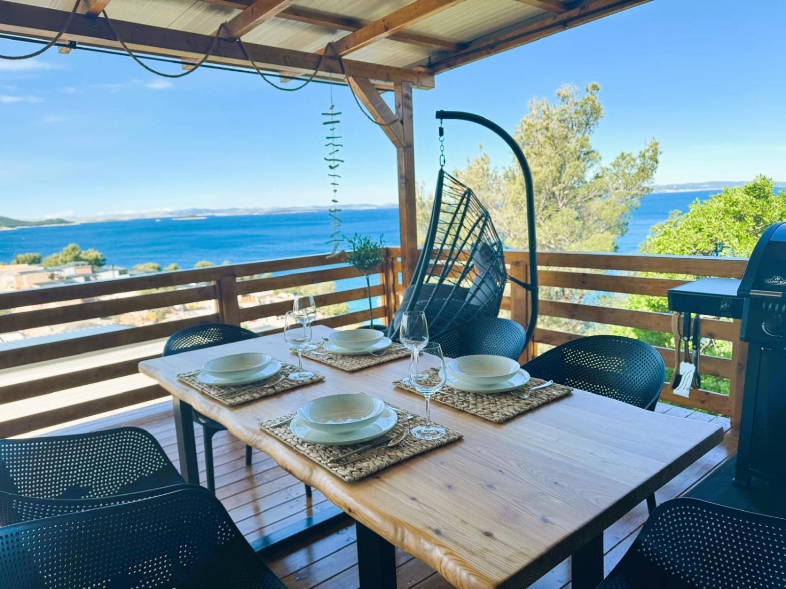 D-View Premium Mobile Home - Panoramic Seaview - 150 M From Beach, Free Parking Drage Kültér fotó